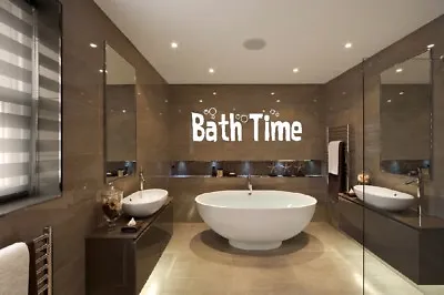 £24.99 • Buy Bath Time Quote Vinyl Wall Art Decal Sticker Home Bathroom Decor Crafts Q60