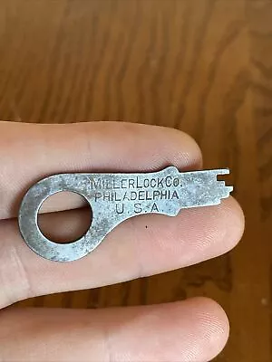 Antique Pancake Padlock Push Key Champion Six 6 Lever Miller Lock Philadelphia • $21.84