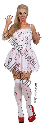 £15 • Buy Adult Ladies Zombie Bloody Bride DressHalloween Fancy Dress Costume Womens (EF) 