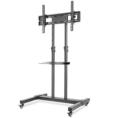 Rolling TV Stand Mobile TV Cart Floor Stand With Mount For 32-80 Inch Adjustable • $80.99