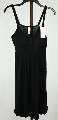 Womens Ladies Joyspun Maternity Black Nursing Chemise Gown Size L/XL NEW • $14.99