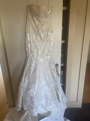 J. Mendel Cream Silk Mermaid Wedding Dress Sz6 $6200 • $599