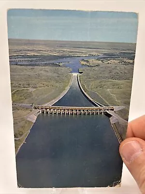 Montana Postcard Fort Peck Dam Spillway MT  Vintage Postcard Posted Missouri Riv • $4