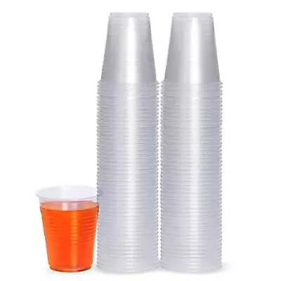 5 Oz Disposable Plastic Medium Weight Clear Drinking Cups [100 Count] • $17.65