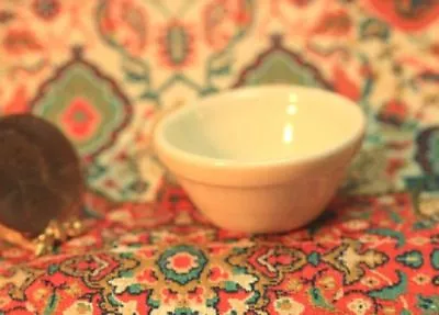 Dollhouse Miniature  Stoneware Look  Mixing Bowl In Creme • $1.99