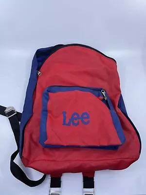 Vintage 1980s LEE Backpack Book Bag Gym Bag Duffel Bag Lee Rare E2  • $51.27