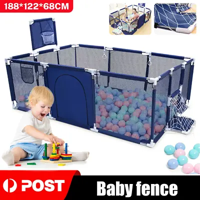 1.8M Baby Playpen Safety Gate Kids Toddler Fence Play Activity Center Game Toys • $46.79