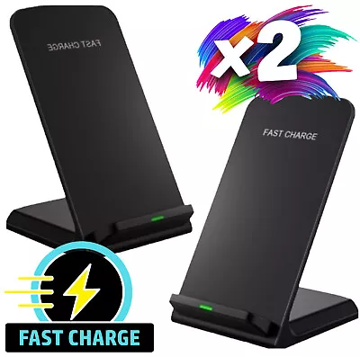 2 Pack Wireless Fast Charging Charger Stand Dock For Samsung Galaxy S8 S10 S20 • $19.93