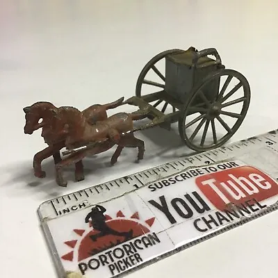 Vintage Antique Lead Toy Artillery Ammo Caisson Horse Cart Wagon France WWI 20s • $4.25
