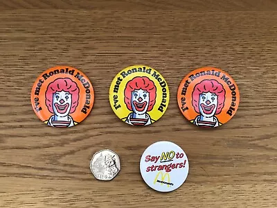 Vintage McDonald’s Pin Badges X4 • £4