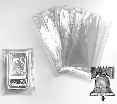 25 Vinyl Flip Sleeve 5oz Silver Copper Bar Ingot Holder Bars Single Pocket Case • $19.90