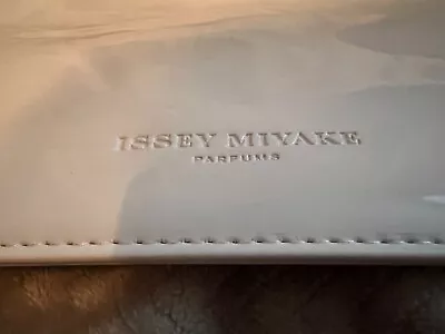 Issey Miyake Parfums White Patent/Poly Zippered Pouch Makeup Accessory Bag • $19.99