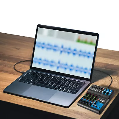 5 Channel Bluetooth Studio Audio Mixer Live DJ Sound Mixing Console & USB NEW • $47.51