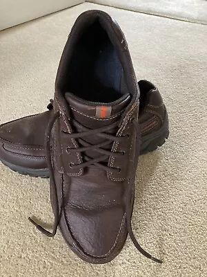 Mens M&S Blue Harbour Active Brown Leather Waterproof Shoes Size 11 • £29.99