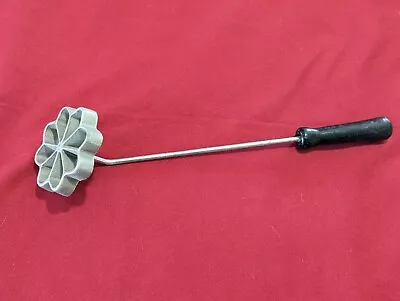 Vintage Flower Rosette Metal Cookie Cutters & Black Wood Handle • $8.99