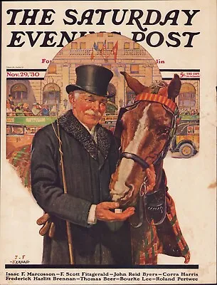NOV 29 1930 Car? No I Have My Trusty Horse SATURDAY EVENING POST COVER ONLY • $49.95