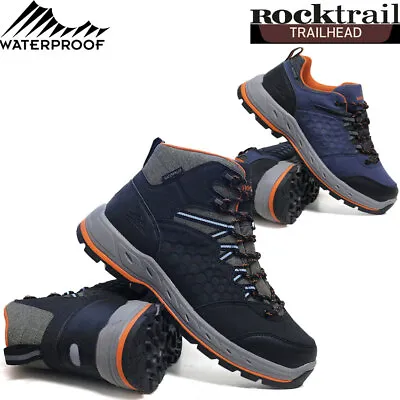 Mens Waterproof Walking Hiking Boots MEMORY FOAM Ankle Running Trainers Shoes • £15.99