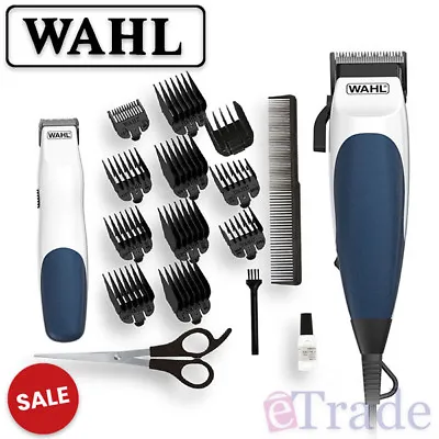 WAHL HOMECUT COMBO Hair Clipper + Bonus Battery Beard Trimmer 19pc Home Cut Kit • $39.90