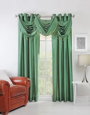 Chelsea 56 X 84  Faux Silk Window Curtain With 8 Grommets By Stylemaster® • £12.52