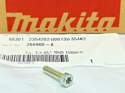 £4.86 • Buy 1X Genuine Makita H.L Socket Head Bolt Screw M5x20 For Multiple Petrol Chainsaw 