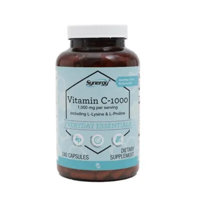 Vitacost Synergy VitaminC-1000/serving L-Lysine & L-Proline 240cap Exp 06/24 • $10