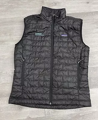 PATAGONIA 84242 Nano Puff Black Quilted Primaloft Vest Men Size Large With LOGO • $55.99