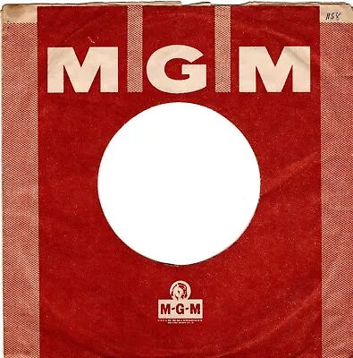 MGM ORIGINAL Company Sleeve For 45 Rpm 7inch Record 60's Vintage • £4