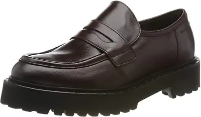 NEW Marc O'Polo Ladies Leather Formal Loafer Shoes Red Bordeaux UK3.5 / EU36 • £12.99