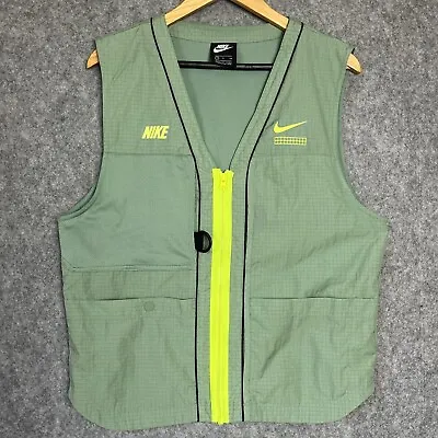 Nike Tech Utility DNA Woven Vest Sleeveless Jacket Tactical Men’s Sports Green • $48.09