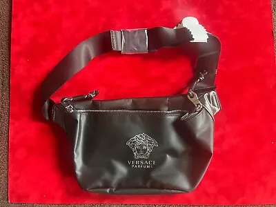 Versace Belt Bag Black Travel Pouch Fanny Pack Crossbody Medusa Designer Unisex • $75