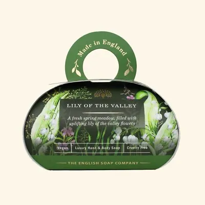 English Soap Company Signature Lily Of The Valley Large Gift Soap • £6.95