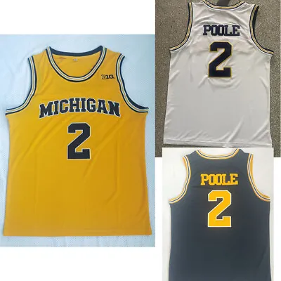 Men's Retro Jordan Poole MICHIGAN #2  Basketball Jersey Stitched • $32.39