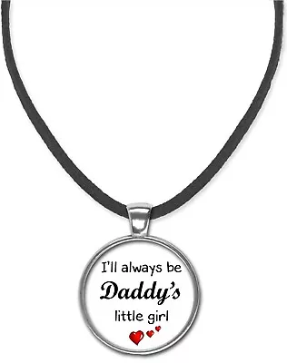 Daddy's Little Girl 18  Black Cord Necklace Dad Daughter Birthday Gift R115 • $9.88