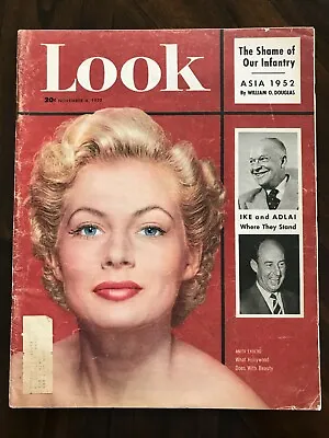 LOOK Magazine November 4 1952 Anita Ekberg Miss Sweden Cover Marilyn Monroe  • $12.99