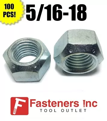 (Qty 100) 5/16-18 All Metal Top Crimping Cone Lock Nut Grade 8 / C Zinc Plated • $18.05