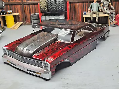 $49.99 • Buy Custom Painted 1966 CHEVY II NOVA V2 For 1/10 CUSTOM SCT No Prep RC Drag