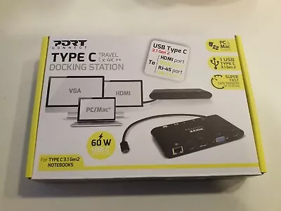 £30 • Buy PortConnect | Type C Docking Station USB 3.1 Gen2 | 1x4K++ | PC&MAC | BNIB