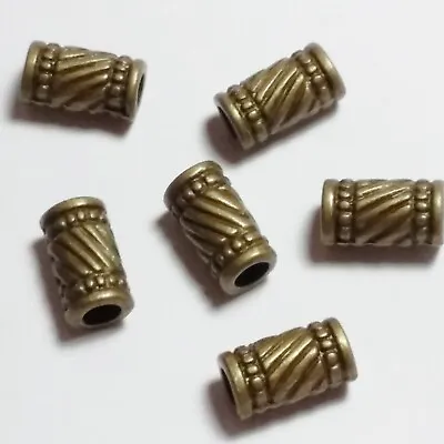 10pcs Tube Spacer Beads Antique Bronze 11x6mm - B14569 • £3.30