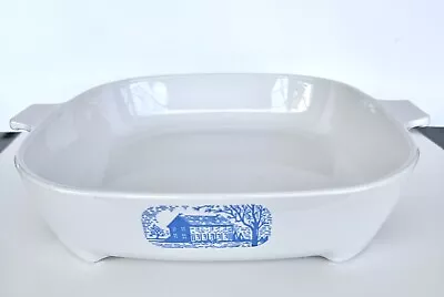 Corning Wear Microwave Browning Dish 10” Blue Colonial House • $10.49