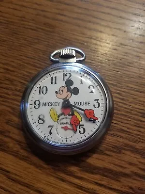1970s Vintage Mickey Mouse Winding Pocket Watch • $45