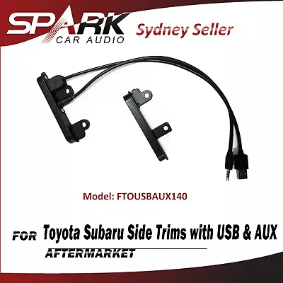 $13.34 • Buy SP 2 DIN Side Trims Bracket Facia Dash W USB & AUX For Toyota Yaris Subaru BRZ