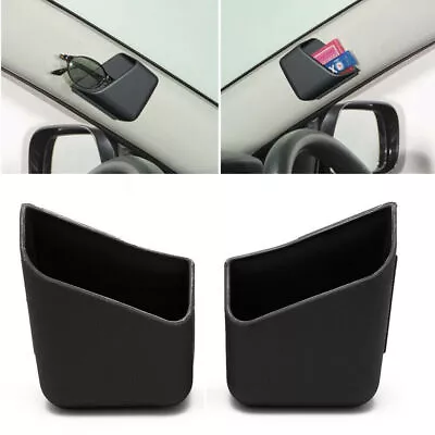 2pcs Black Car Auto Accessories Phone Organizer Storage Bag Box Holder For Keys • $13.17