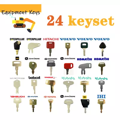 24 Heavy Equipment Construction Machines Master Ignition Key Cat Volvo JCB Case • $28.59