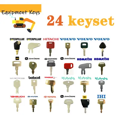 24x Heavy Equipment Construction Machines Master Ignition Key Cat Volvo JCB Case • $23.20