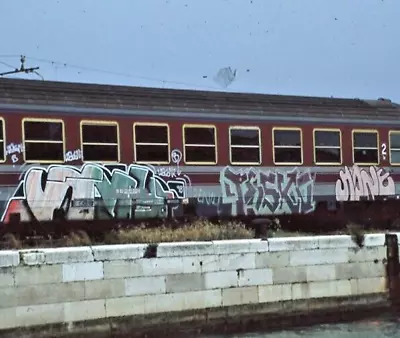 Vintage Original Graffiti On Train Car Venice Italy 35mm Slide • $14.95