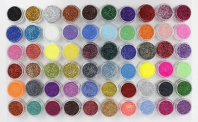 Fine Glitter Dust Pot Cosmetic Festival Dance Face Eye Body Nail Various Colours • £2.55