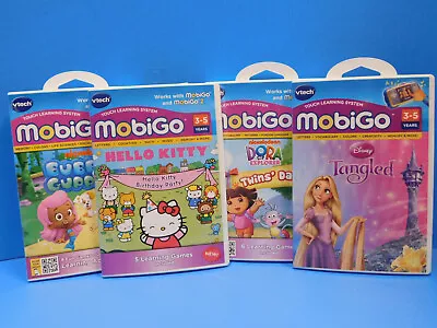 V-tech Mobigo Games Lot Bubble Guppies Tangled Hello Kitty Dora New • $22.50