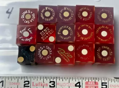 Lot No.04 : 15 Miscellaneous Vintage Casino Dice (Mostly From Las Vegas)! • $5