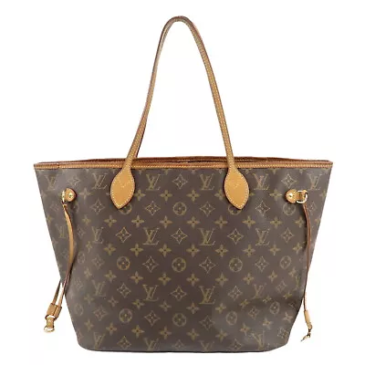 Authentic Louis Vuitton Monogram Neverfull MM Tote Bag Brown M40156 Used F/S • $1440