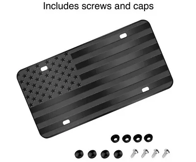 Car License Plate Front Rear Hood Trunk Boot Black USA Flag For Volvo 12 X6  • $38.99